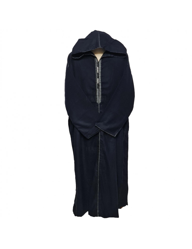 Premium Moroccan Winter Thobe (Dark Blue - Kashmir)