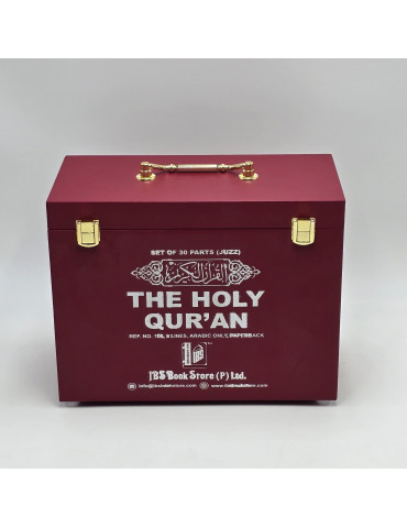 Para Set Quran in PU Leather Box (Red)