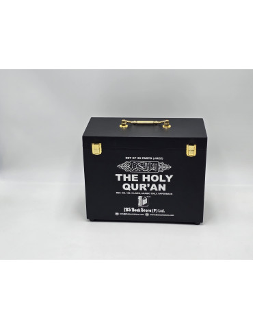 Para Set Quran in PU Leather Box (Black)